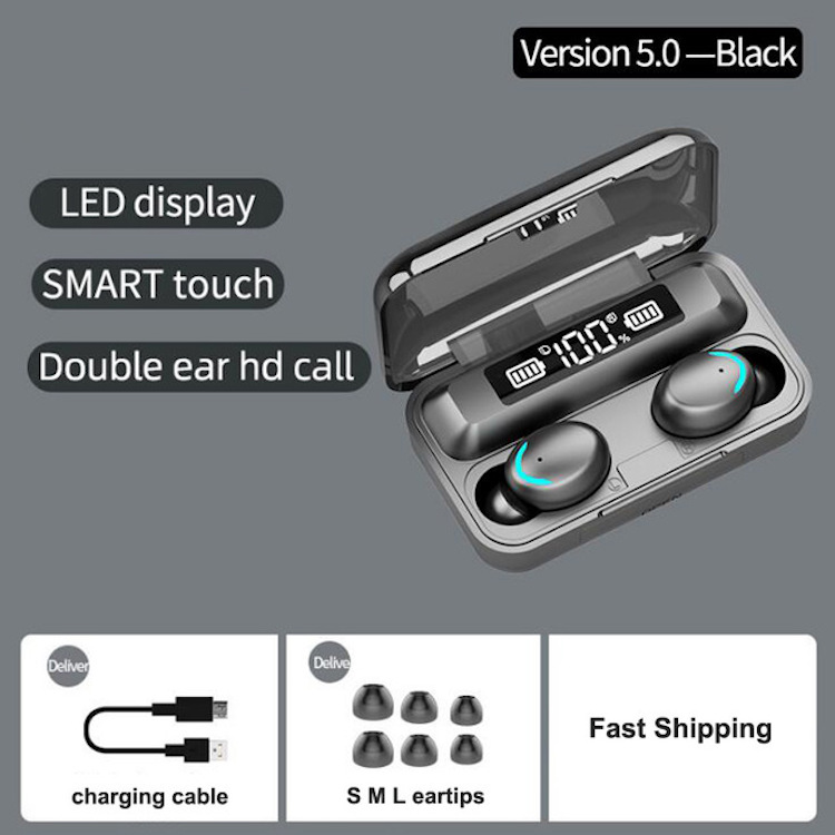  F9-5 Earphones with LED MIC